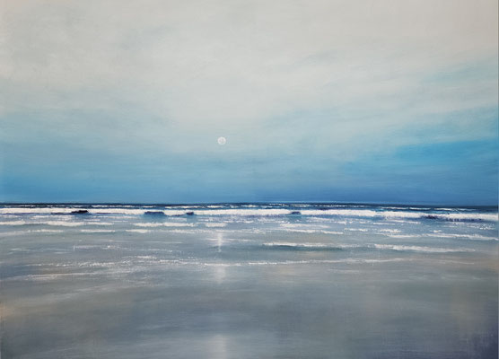 "Mond über der Ostsee", F. Meisel, Öl auf Leinwand, 90x 120 cm, 999,-€