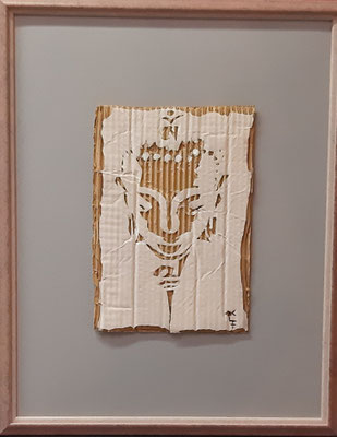 "Maskerade", Fischbach Art, FischbachSculptureIbiza, gerahmt, 39x48 cm