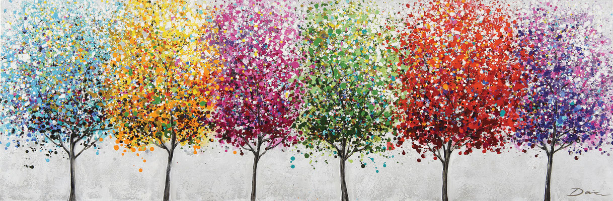 "Bunte Bäume" 150 x 50 cm, 229,-€