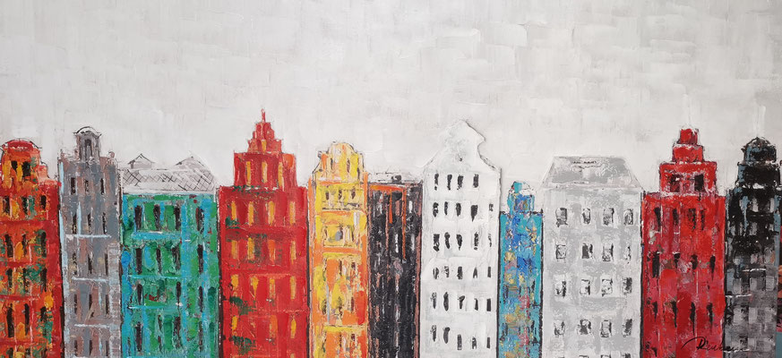 "Die Bunten Salzspeicher", 70 x 140 cm, 289,-€