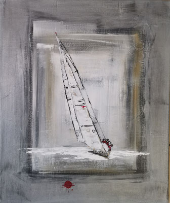 A. Barby "Segler 1", 50 x 60cm, Acrylspachteltechnik, 199€