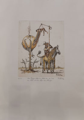 Paul Struck, "Adler, Löwe und Königin" 38 x 53 cm, Lithographie auf Büttenpapier, nummeriert, limitiert und handsigniert, 99,-€