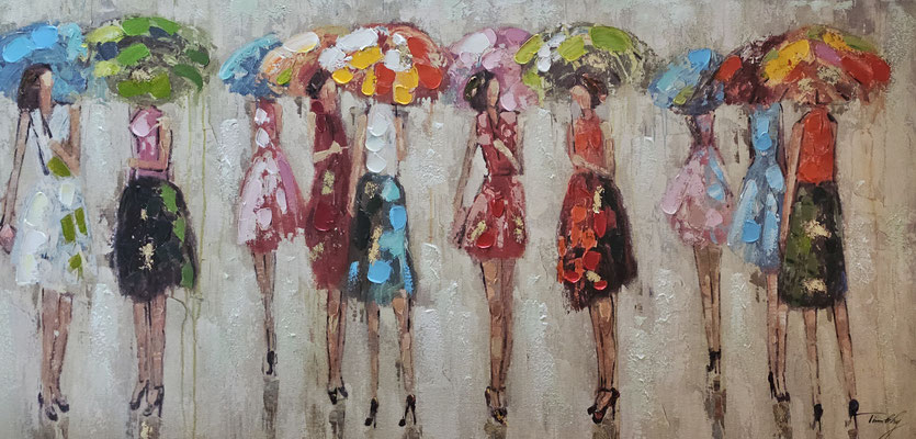 " Bunte Schirmparade", 70 x 140 cm, 299,-€ 