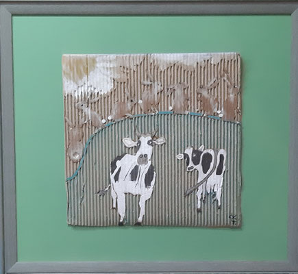 "Farmlife", Fischbach Art, FischbachSculptureIbiza, gerahmt, 59x56 cm, 195,-€