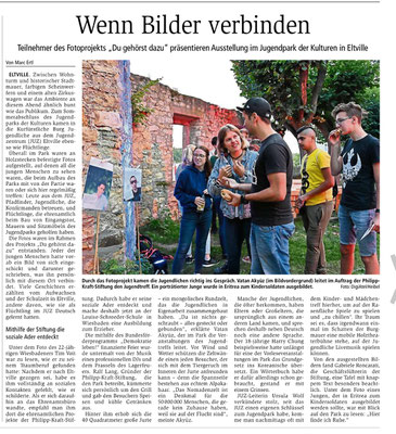 11. September 2019, Wiesbadener Kurier - Du gehörst dazu / Fotoprojekt 