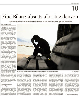 28.05.2021 Wiesbadener Kurier: Seelische Folgen der Pandemie bei der Philipp-Kraft-Stiftung