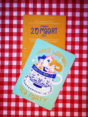 House warming tea party invitation, 2022