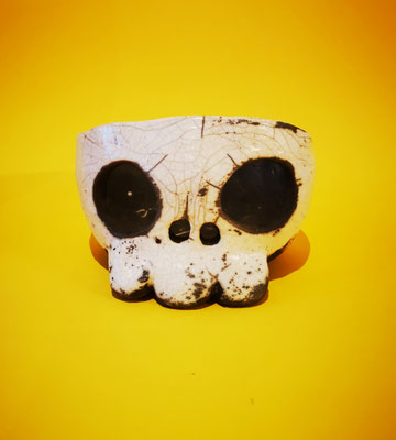 Raku skull, 2022