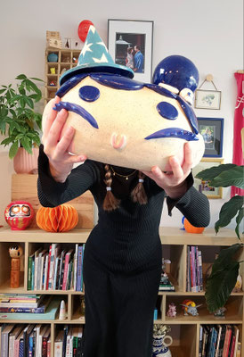 Ceramic witch head, 2025