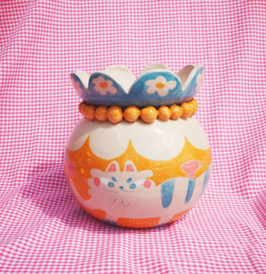 chesire cat vase, 2022