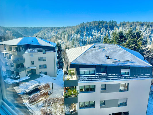 Blick auf Haus 8 und 10.