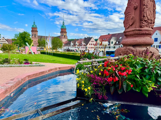 Brunnen und Stadtkirche