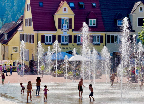 Fontänen-Gaudi am Unteren Marktplatz