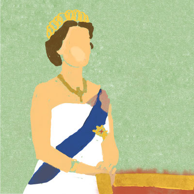 Queen Elizabeth, jung, freie Arbeit