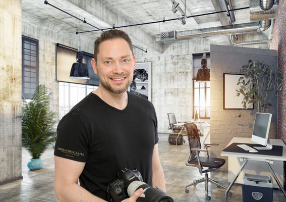 Fotograf Dennis Bober in seinem Studio 