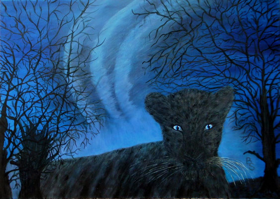 Black panther, 70*50, 2016