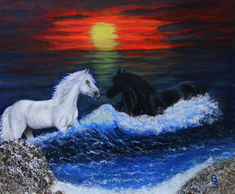 Begegnung am Strand, 60*50, 2011