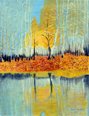 Landschaft im Spiegel, 60*75, 2011