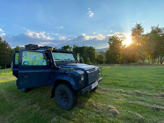 08.06. Heute übernachten wir im riesigen (und fast leeren) Camping Korana beim Plitvice NP .