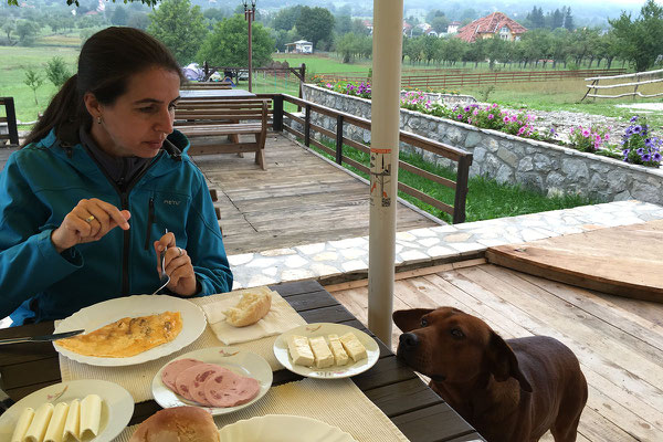 14.9. Plav, tolles Frühstück am Camping Lake Views