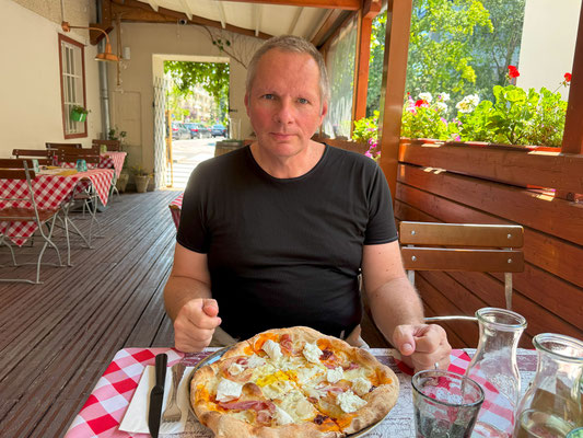 Wieder zurück in Graz, lassen wir uns Pizze schmecken!