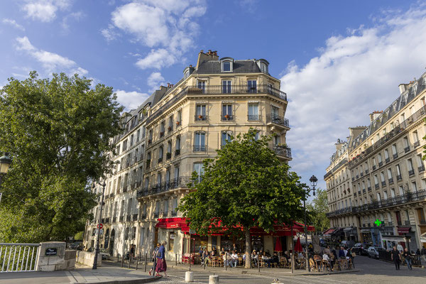 Wir blicken auf die île Saint-Louis