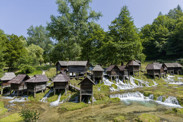 Nicht weit von Jajce befinden sich die etwa 400 Jahre alten Mühlen von Mlinčići.