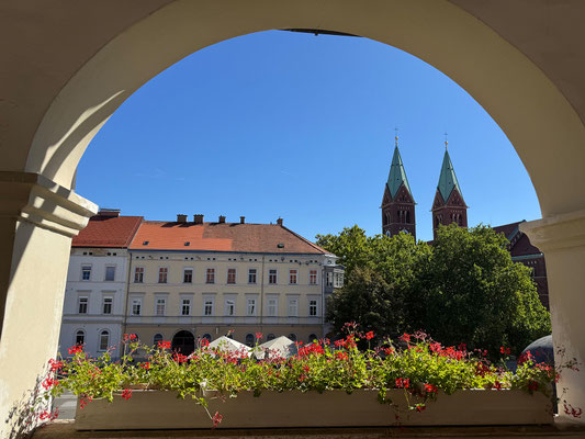 Blick aus dem Schloß