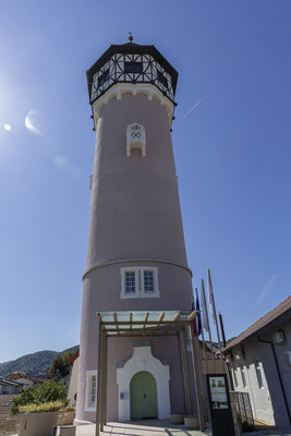 Auch der schön renovierte Wasserturm kann montags nur von außen besichigt werden.