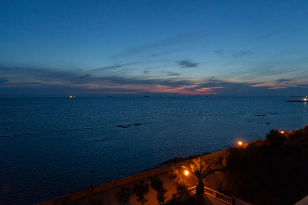 06.06. Blick aufs Meer von unserem Zimmer im Hotel Universal, Livorno