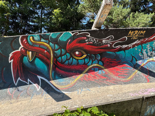 Hier finden sich tolle Graffitis.