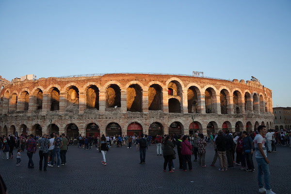 24.09. Verona - Am Abend sind wir zurück in der Arena.