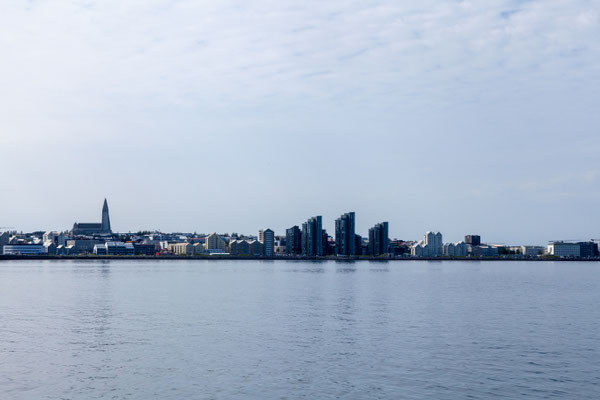 30.07.  Special Tours Whalewatching: Skyline von Reykjavík