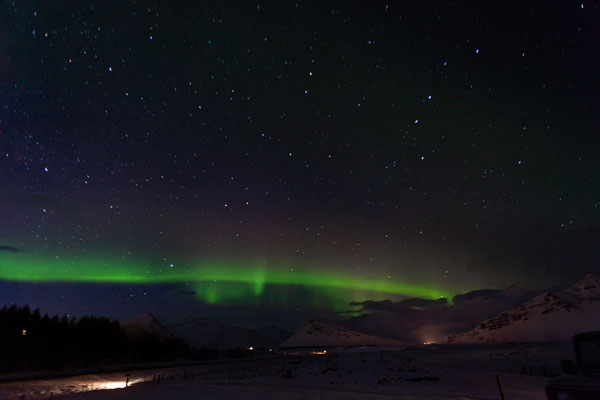 26.02. In der Nacht machen die Aurora Cottages ihrem Namen alle Ehre!