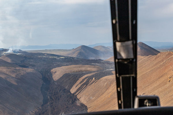 29.07. Norðurflug Volcano Tour: hier sind wir gestern entlang gewandert.