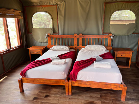 03.03. Wir beziehen das schöne Tent #3 ...