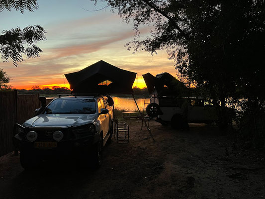 21.03. Auf unserer Campsite geht der Tag nicht minder malerisch zu Ende.