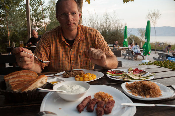 14.9. Lake Shkodra Resort, tolles Abendessen