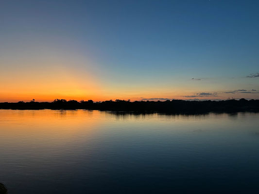 22.03. Abend über dem Kavango.