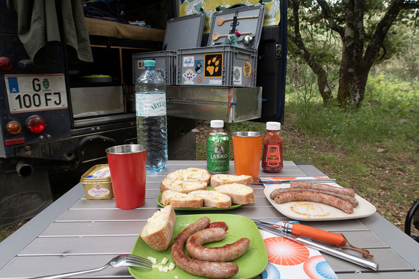 03.06. Abendessen am Camping Campita, Francardo