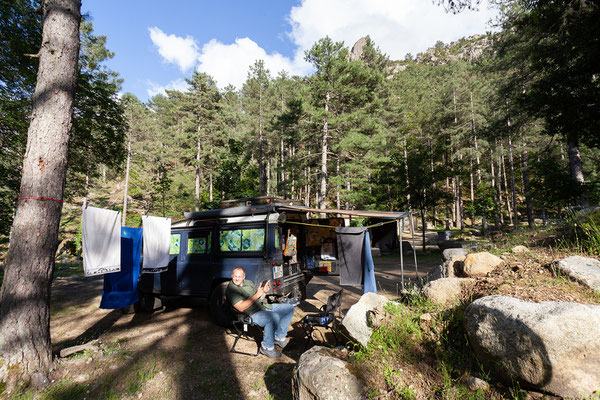 04.06. Wir übernachten am Camping Tuani im Restonica Tal .