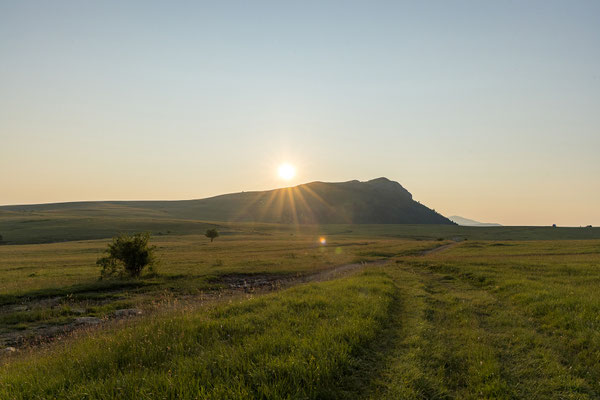 Wir erleben einen tollen Sonnenuntergang.