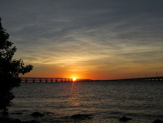 Sonnenuntergang auf dem Campingplatz in Bahia Honda State Park
