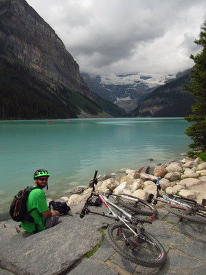 Ende der Bike Tour am Lake Louise (Banff National Park)