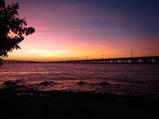 Sonnenuntergang auf dem Campingplatz in Bahia Honda State Park