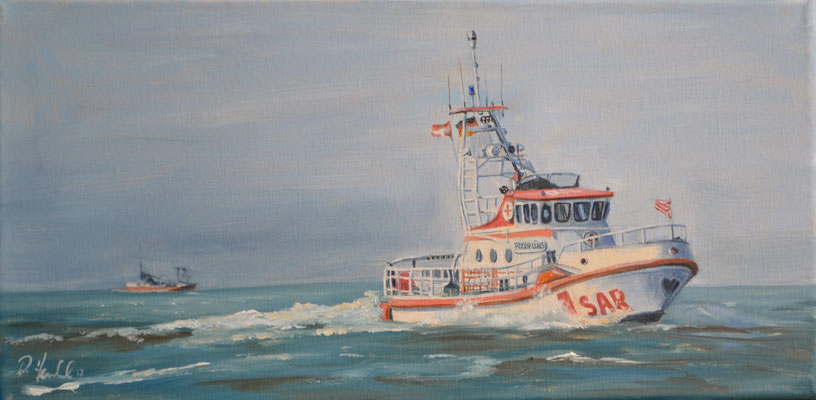 Pidder Lüng vor dem Sylter Ellenbogen, 40x20 cm