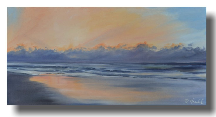 Abendstimmung am Meer 30 x 60 cm °