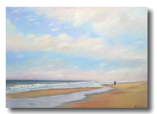 Strandspaziergang auf Ney, 70 x 50 cm