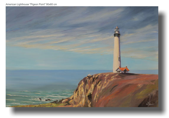 American Lighthouse Pigeon Point  90 x 60 cm 