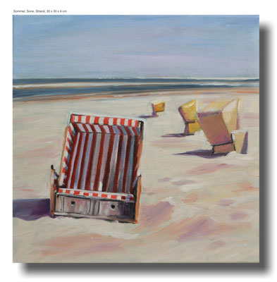 Sommer Sonne Strand 30 x 30 x 4 cm °
